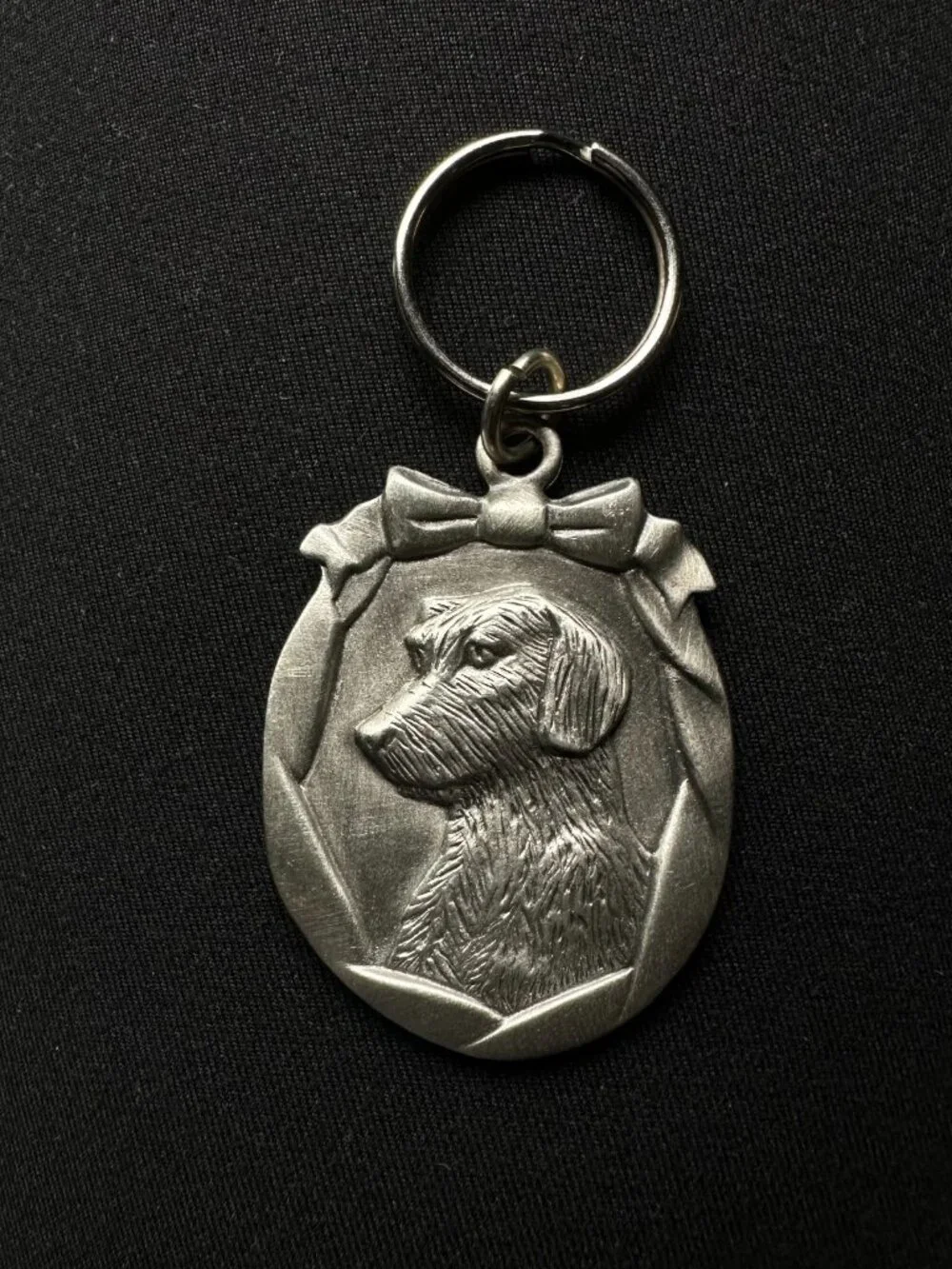 Labrador Retriever Dog Key Chain Pewter Puppy Head 3 Dimensional Pet Lovers Gift